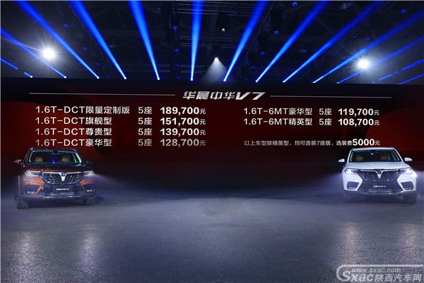 国产车不忘情怀 华晨中华v7腾空问世 售价10.87万元起